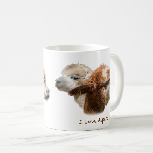Ik hou van Alpacas kleine mok (Voorkant rechts)