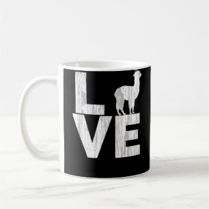 Ik hou van Alpacas Two Tone Distress Effect Koffiemok