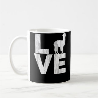 Ik hou van Alpacas Two Tone Distress Effect Koffiemok