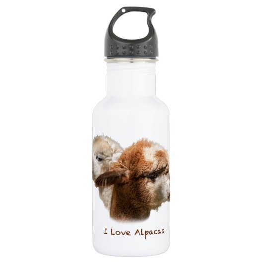 Ik hou van alpaca's waterfles (Voorkant)
