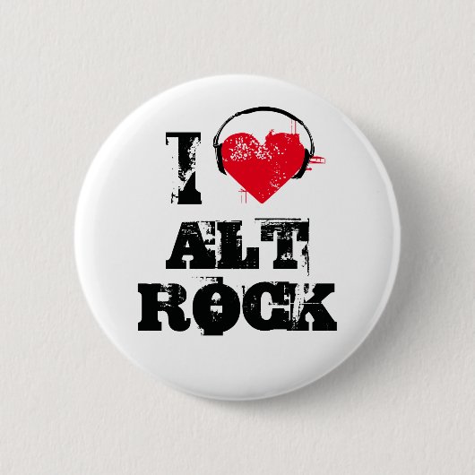 Ik hou van alt rock ronde button 5,7 cm (Voorkant)