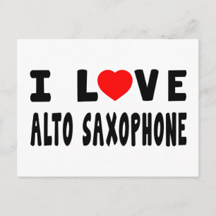 Ik hou van Alto Saxophone Briefkaart