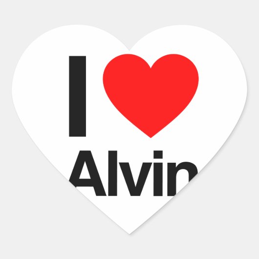 ik hou van alvin hart sticker (Voorkant)