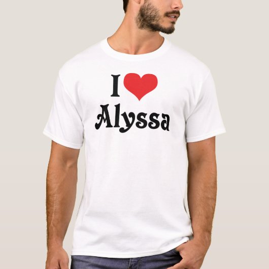 Ik hou van Alyssa T-shirt (Voorkant)