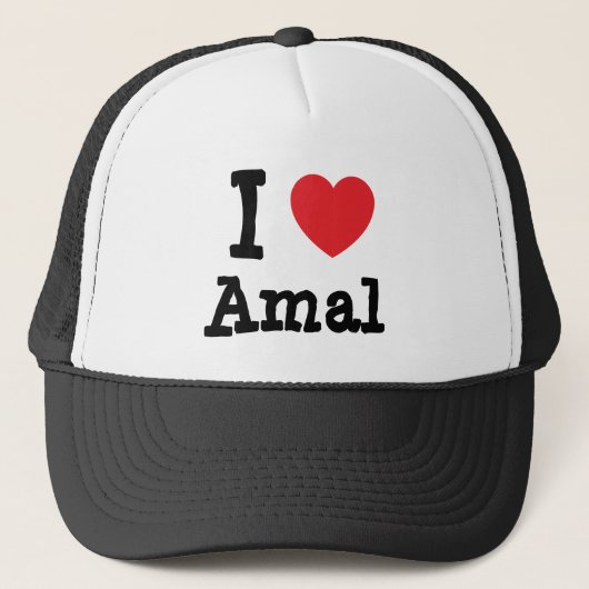 Ik hou van Amal hart T-Shirt Trucker Pet (Voorkant)