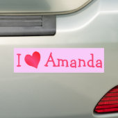 Ik hou van Amanda Bumpersticker (Op auto)