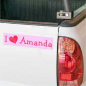 Ik hou van Amanda Bumpersticker (Op Truck)