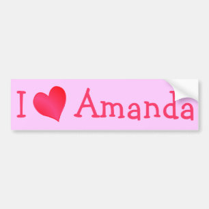 Ik hou van Amanda Bumpersticker