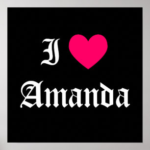 Ik hou van Amanda Poster