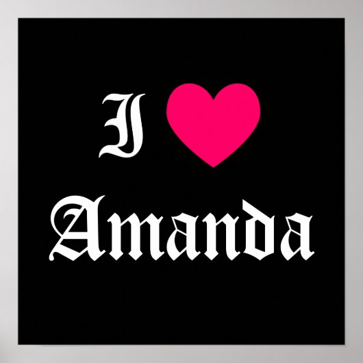 Ik hou van Amanda Poster (Voorkant)