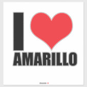 Ik hou van Amarillo Sticker (Vel)