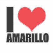 Ik hou van Amarillo Sticker (Voorkant)
