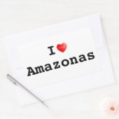 Ik hou van Amazonas Rechthoekige Sticker (Envelop)