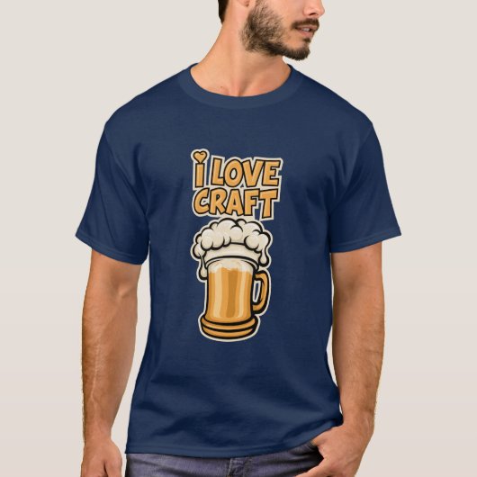 Ik hou van ambachtelijk bier t-shirt (Voorkant)