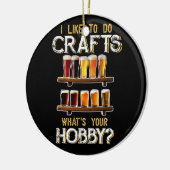 Ik hou van ambachten die je hobbykraft beer keramisch ornament (Links)