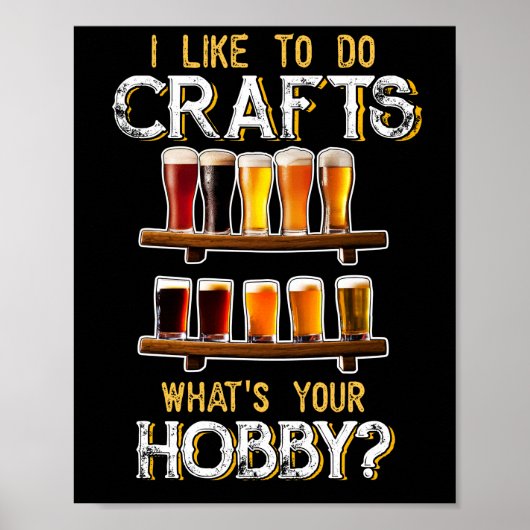 Ik hou van ambachten die je hobbykraft beer poster (Voorkant)