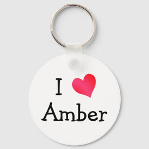 Ik hou van Amber Sleutelhanger