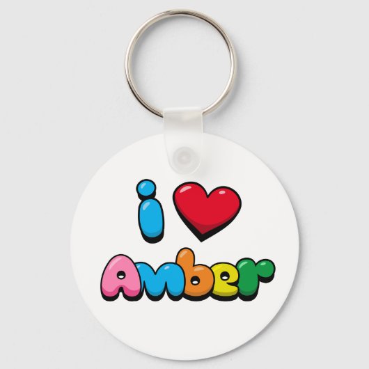 Ik hou van Amber Sleutelhanger (Voorkant)