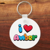 Ik hou van Amber Sleutelhanger (Achterkant)