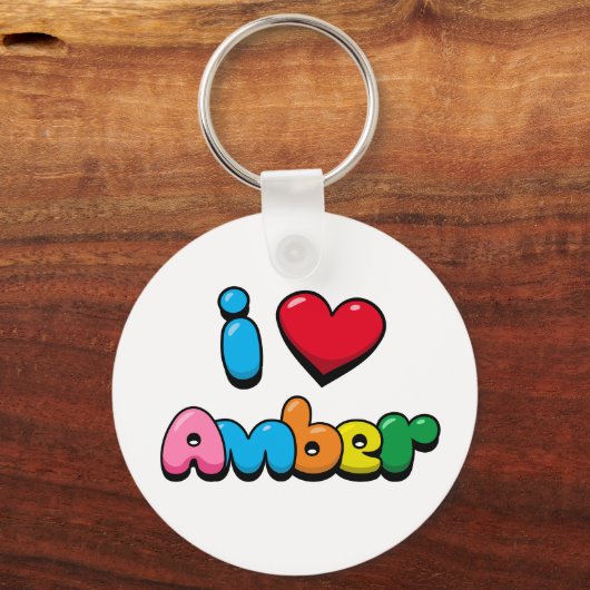 Ik hou van Amber Sleutelhanger (Achterkant)