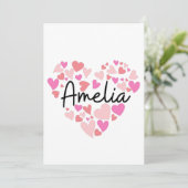 Ik hou van Amelia Bedankkaart (Staand voorkant)