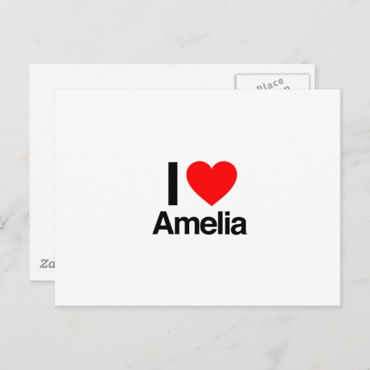 ik hou van amelia briefkaart (Voorkant / Achterkant)