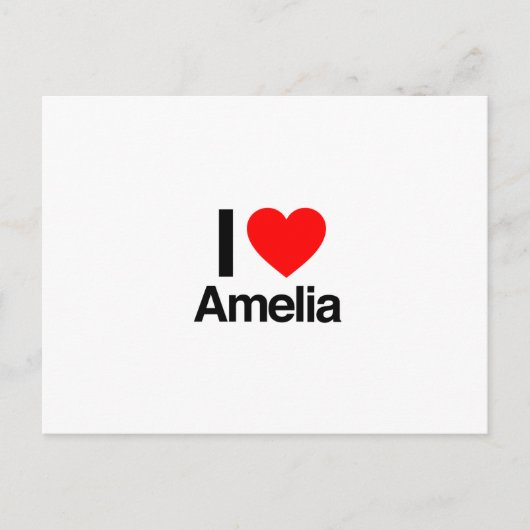 ik hou van amelia briefkaart (Voorkant)