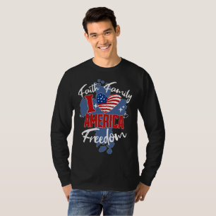 Ik hou van Amerika 4 juli Mannen T-shirt