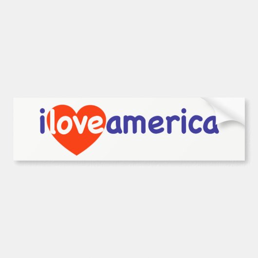 Ik hou van Amerika - Amerikaans patriot Bumpersticker (Voorkant)