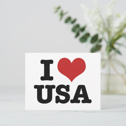 Ik hou van Amerika Briefkaart (Staand voorkant)