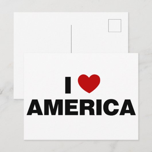 Ik hou van Amerika Briefkaart (Voorkant / Achterkant)