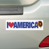Ik hou van Amerika Bumpersticker (Op auto)
