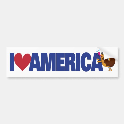 Ik hou van Amerika Bumpersticker (Voorkant)