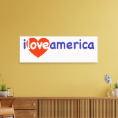 Ik hou van Amerika Canvas Afdruk (Insitu (Woonkamer))