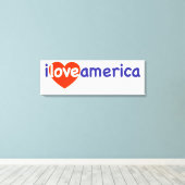 Ik hou van Amerika Canvas Afdruk (Insitu (Houten vloer))