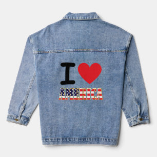 Ik hou van Amerika Denim Jacket