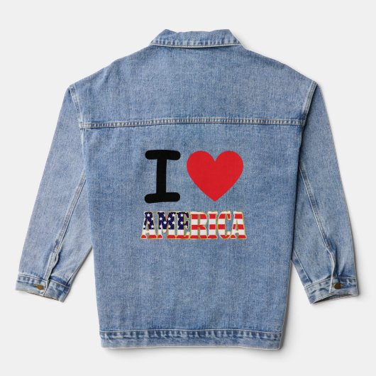 Ik hou van Amerika Denim Jacket (Achterkant)
