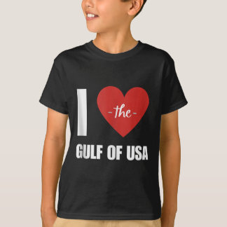 Ik hou van Amerika Golf van Mexico President Trump T-shirt