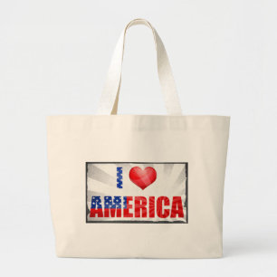 Ik hou van Amerika Grote Tote Bag