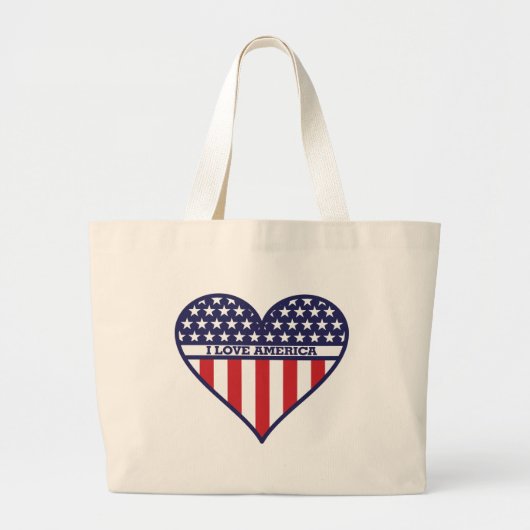 Ik hou van Amerika Grote Tote Bag (Voorkant)