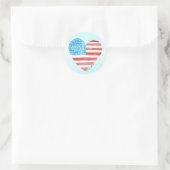 Ik hou van Amerika hart Sticker (Tas)