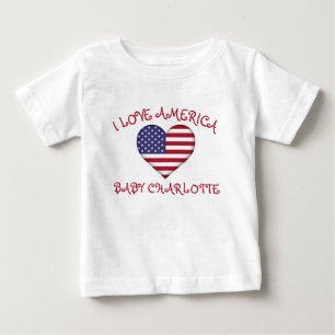 Ik hou van Amerika Hart Vlag voor Baby