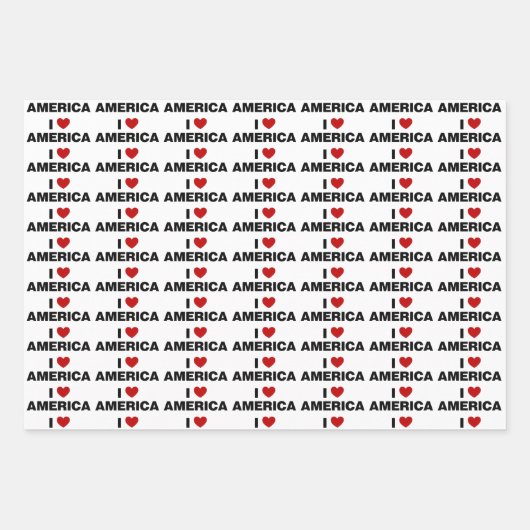 Ik hou van Amerika Inpakpapier Vel (Voorkant 2)