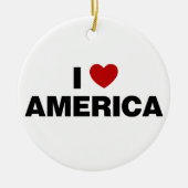 Ik hou van Amerika Keramisch Ornament (Voorkant)