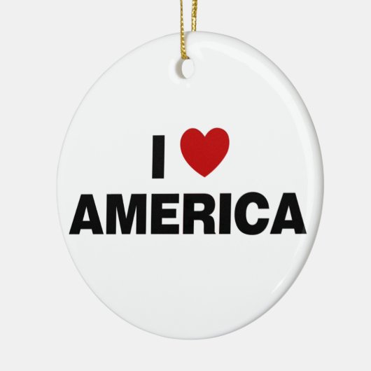 Ik hou van Amerika Keramisch Ornament (Links)