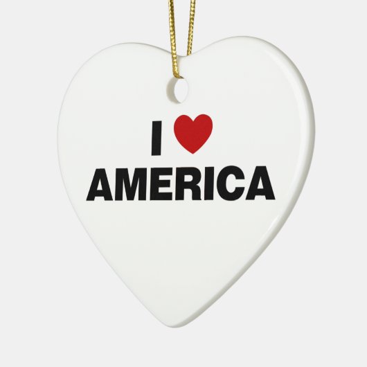 Ik hou van Amerika Keramisch Ornament (Links)