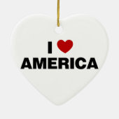 Ik hou van Amerika Keramisch Ornament (Achterkant)