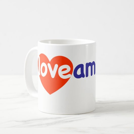 Ik hou van Amerika Koffiemok (Voorkant links)