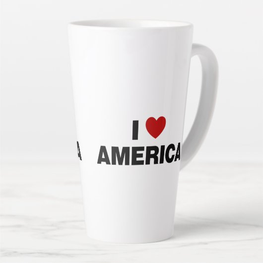 Ik hou van Amerika Latte Mok (Rechterhoek)