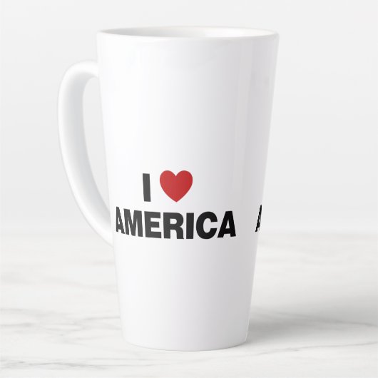 Ik hou van Amerika Latte Mok (Linkerhoek)
